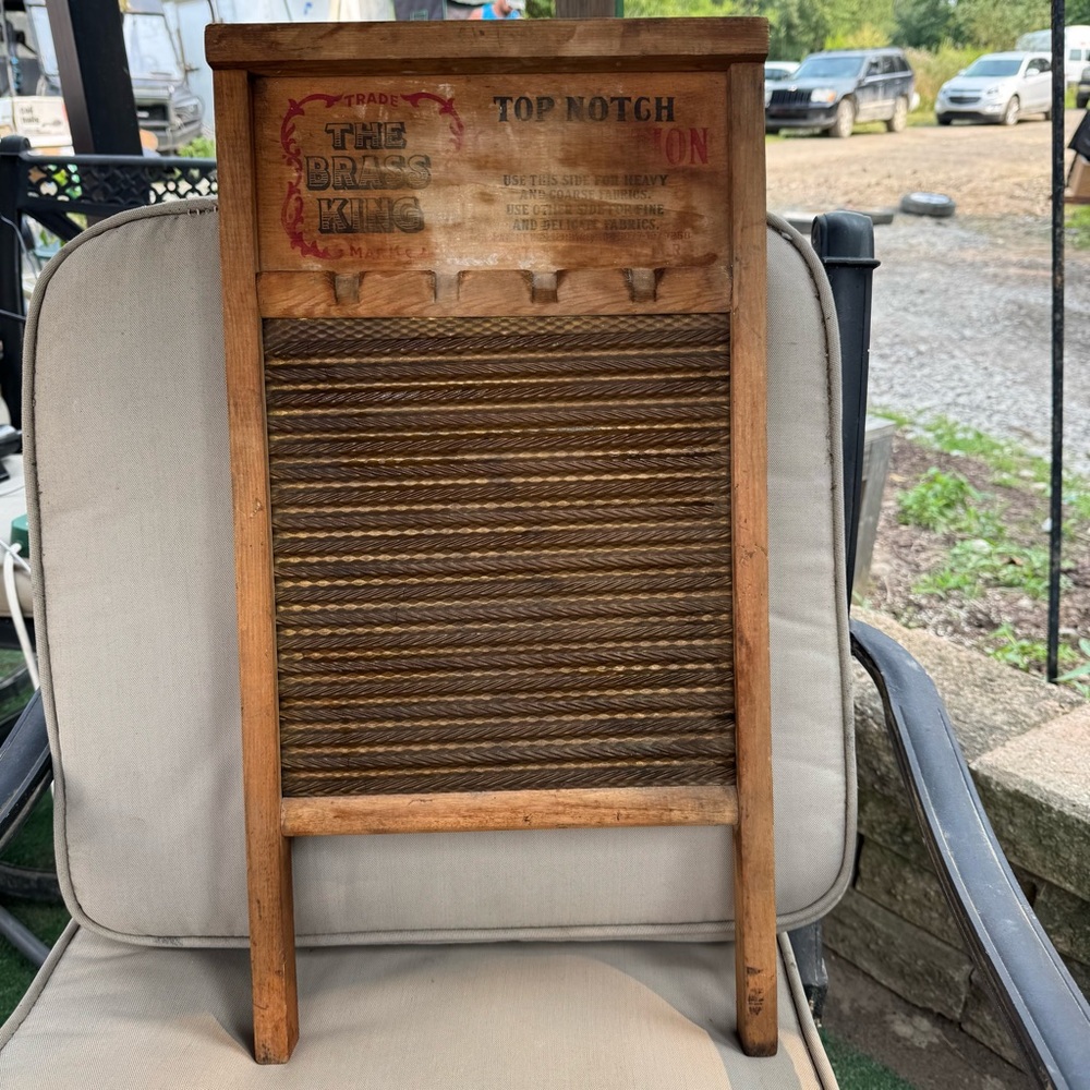 Vintage Brass King Washboard